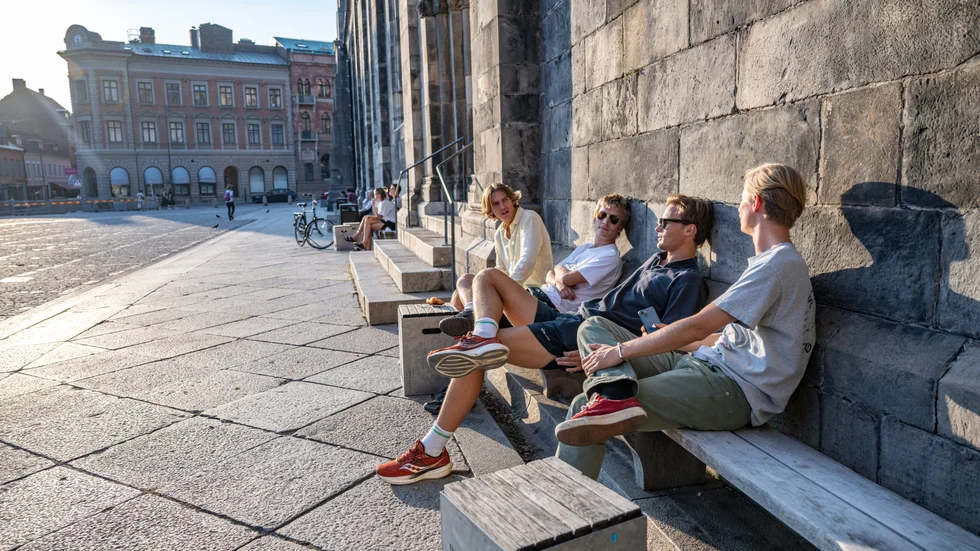 Lund fick en släng av högsommarvärme i september. Bild från den 4 september, som blev rekordvarm.