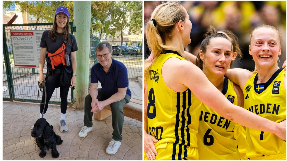 OS-medaljören från Forsbyn, Kent Eldebrink, är hundvakt i Spanien så att dottern Frida kan spela landskamp i Luleå.