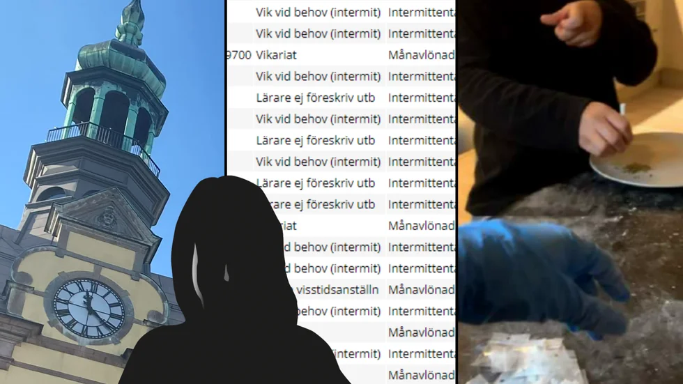 Det kvinnliga vårdbiträdet har haft flera olika kommunala vikarieuppdrag sedan 2020, bland annat som lärarvikarie på högstadiet. I somras var hon misstänkt i ett grovt narkotikabrott med koppling till gängkriminella. Kvinnan åtalades aldrig för brottet.