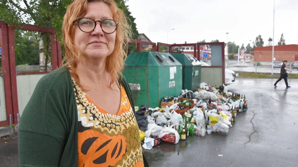 Drängsmarksbon Lena Lindblom besökte återvinningscentralen i Kåge.