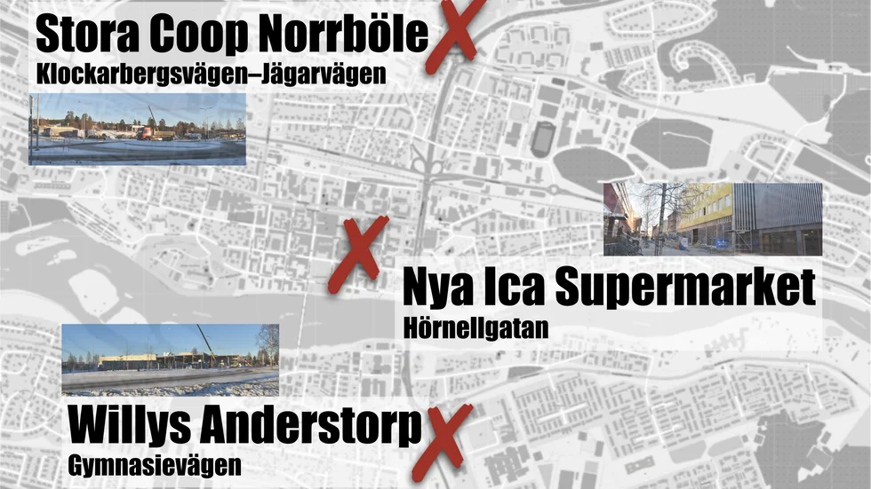 Tre matbutiker slår upp portarna under 2022. Totalt kommer det finnas tio matbutiker i stan.