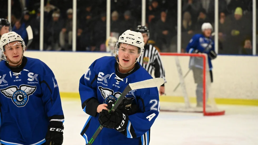 Liam Nilsson (0+3) var en av många som gjorde flera poäng i Clemensnäs.