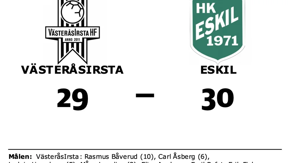 VästeråsIrsta HK förlorade mot HK Eskil