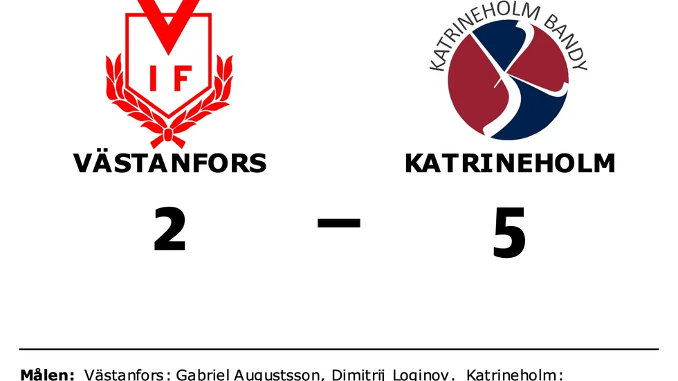 Västanfors IF förlorade mot Katrineholm Bandy