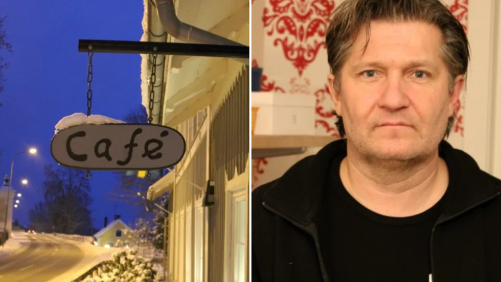 Leif Frank, som från början kommer från Stockholm, har bott i Södra Vi sedan 2017. Han driver caféet tillsammans med sin partner.