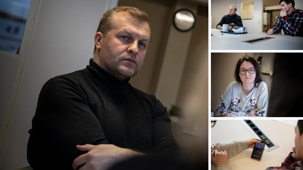 Erik Volodymyr Khranovskyy, Mykhailo Zhybak och Kateryna Zhybak är alla födda i Ukraina men bor i Sverige. Att följa sina nära och kära från krigets Ukraina är svårt.
