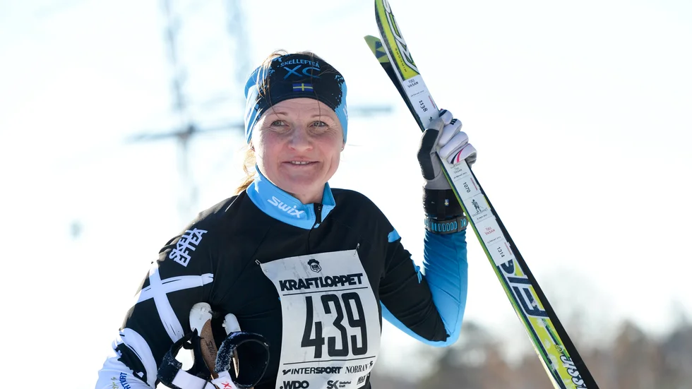 Skellefteås Susanne Pettersson var först i mål i D40-klassen i Nasaloppet.
