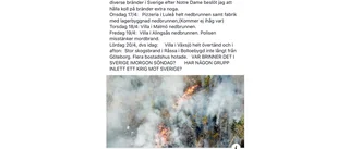 SD-politiker i Umeå anklagade terrorgrupp för bränder i Sverige