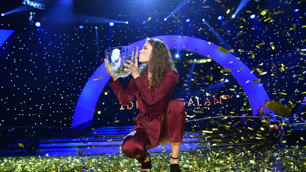Skidskytten Hanna Öberg vinner Jerringpriset under Idrottsgalan 2019