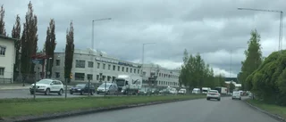 Rondellarbete stänger ett körfält på E 4