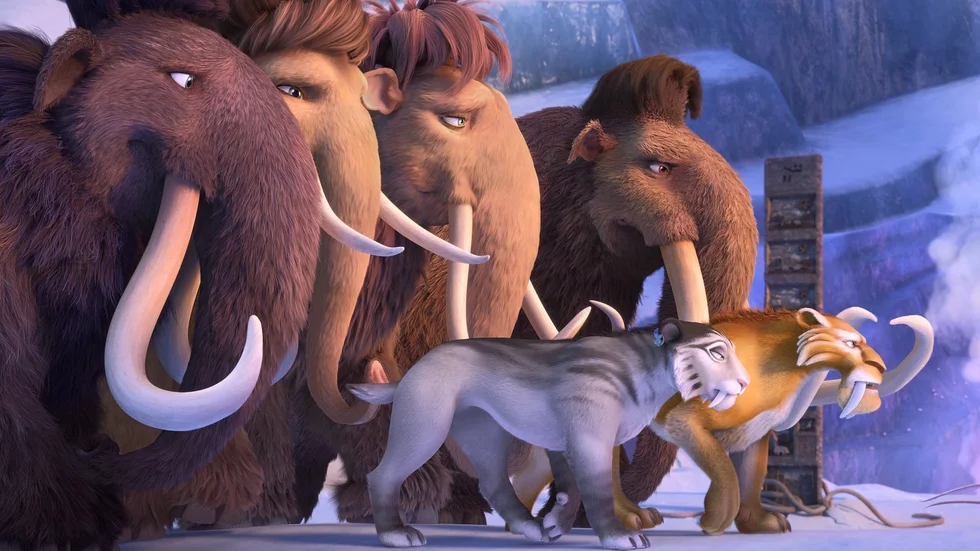 Samlat gäng. Hela gänget är samlat igen i ”Ice Age: Scatattack. Foto: Blue Sky Studios.