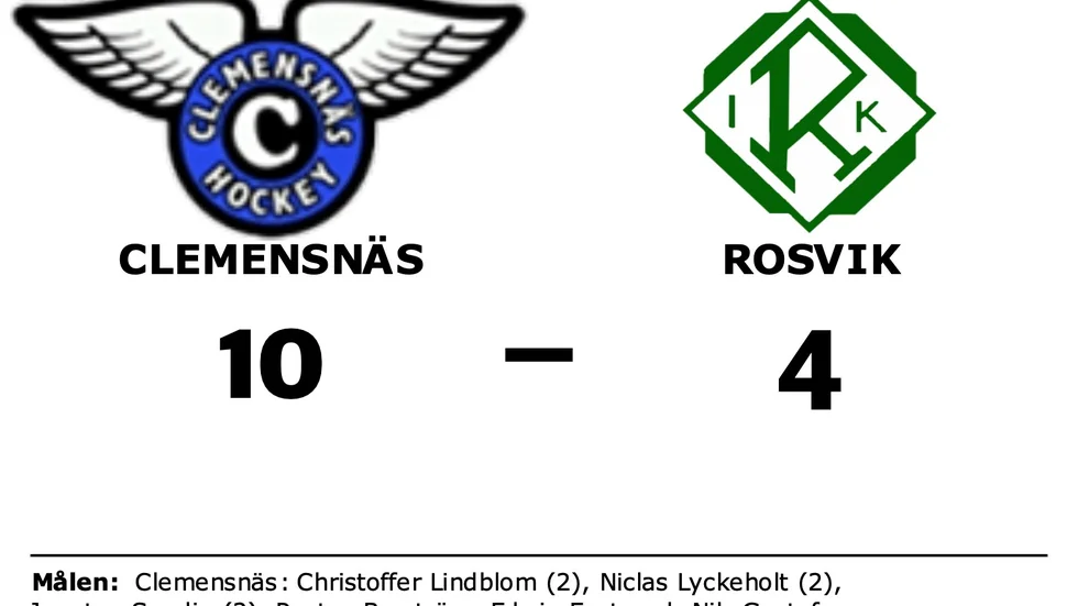 Clemensnäs HC vann mot Rosvik IK