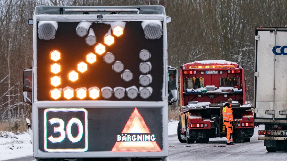 Det är besvärligt på vägarna i Västra Götaland med halkan lett till flera avåkningar. Arkivbild.