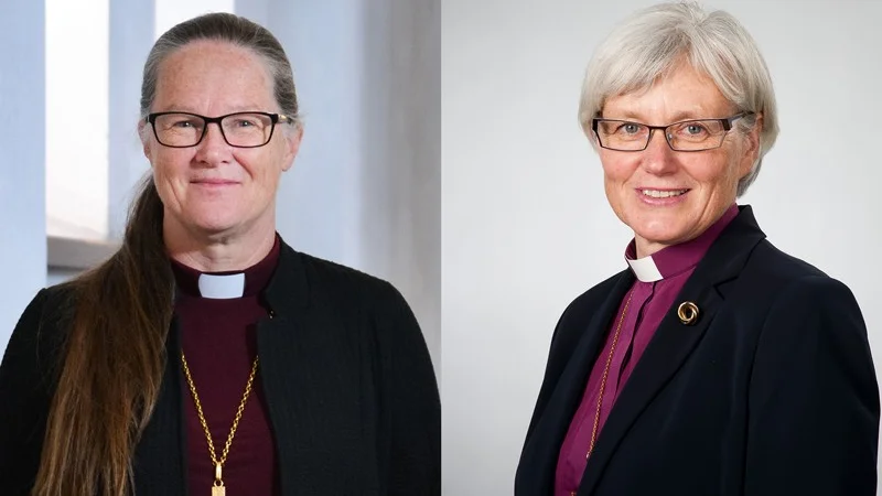 Biskop Åsa Nyström och ärkebiskop Antje Jackelén. 