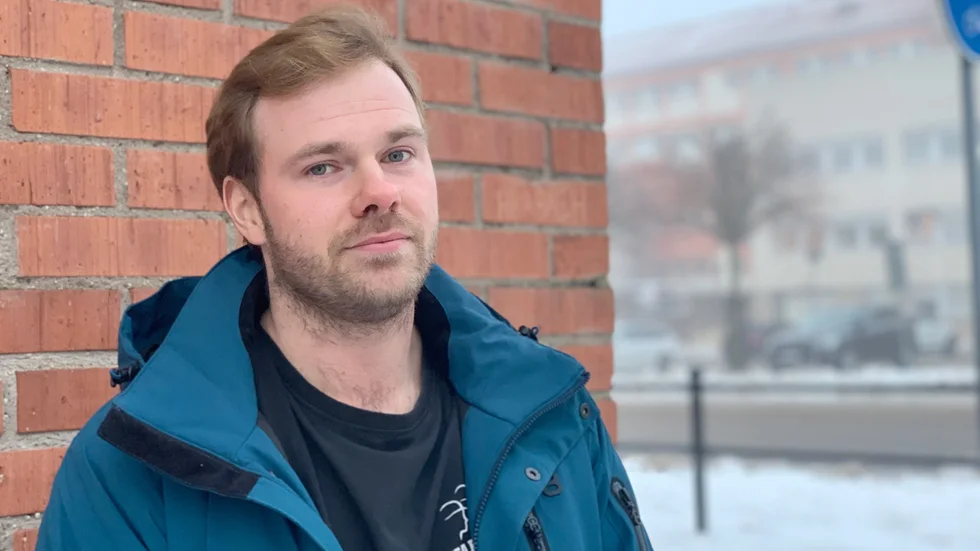 Jonas Andersson gillar att vara ute i skolor och föreläsa vad facket arbetar med. 