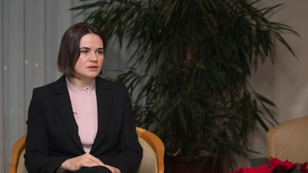 Den belarusiska oppositionsledaren Svetlana Tichanovskaja på besök i Stockholm.