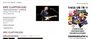 Eric Clapton – ska inte till Skellefteå