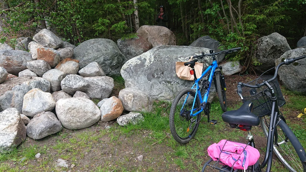 I somras såg det enligt Bertil Leijding ut så här när han skulle cykla in på stigen som tidigare var öppen att köra in på.