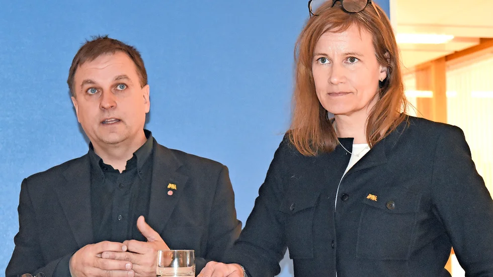 Ljus prognos. Kommunchefen Kristina Sundin Jonsson tillsammans med kommunalråden Lorents Burman och Maria Marklund höll på måndagen presskonferens kring kommunen kommande budget. Foto: Mats Ekman.