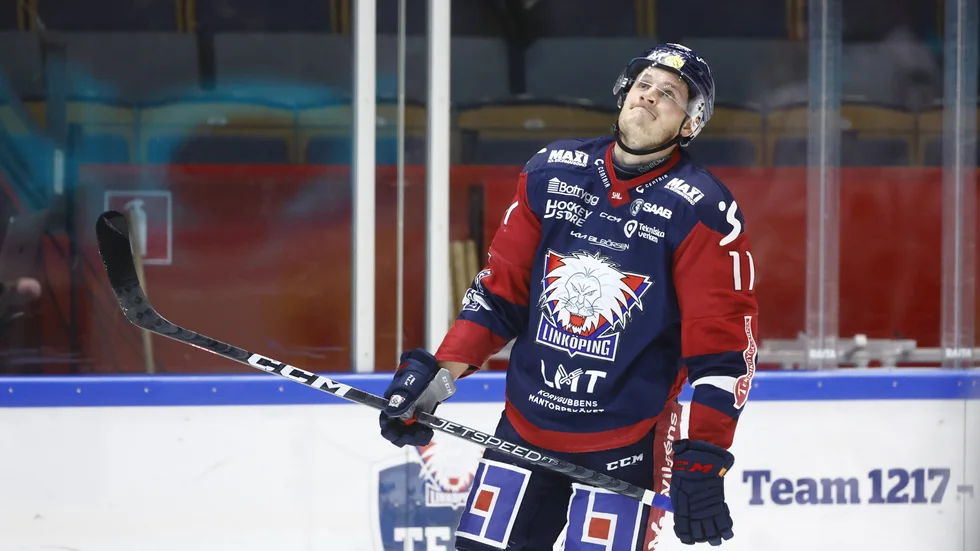 2-0 blev 2-3 för LHC mot Timrå. Henrik Törnqvist var en av de som deppade efter slutsignalen.