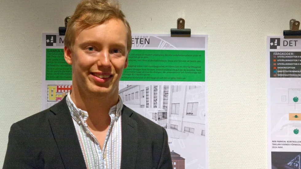 ”Jag har sett skisserna till parken och den var väldigt fin från början. Men nu är den nergången så jag vill styra upp den.”, säger arkitektstudenten Sebastian Engster.