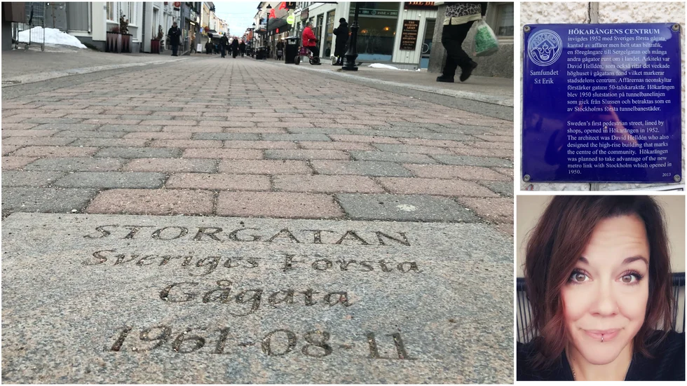 Det råder delade meningar om var Sveriges första gågata ligger. "Hökarängen var först", säger Hanna Dehlgard från Stockholmsförorten.