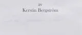 Kerstin Bergström gör litterärt bokslut