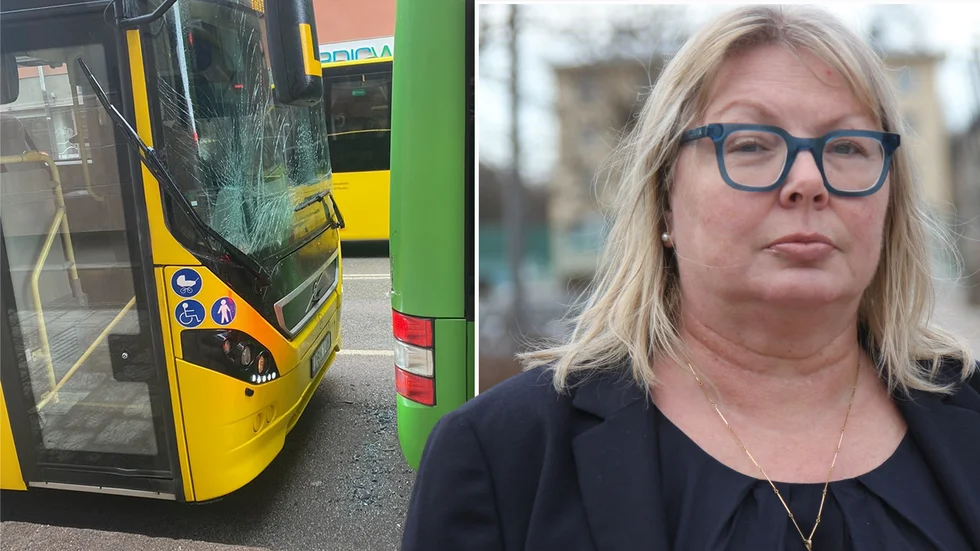 Bussarna fick tas ur trafik för dagen på grund av skadorna.