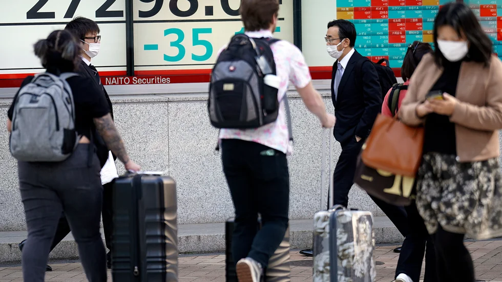 Tokyobörsen har återhämtat sig något, men ligger på minus i torsdagshandeln. Arkivbild.