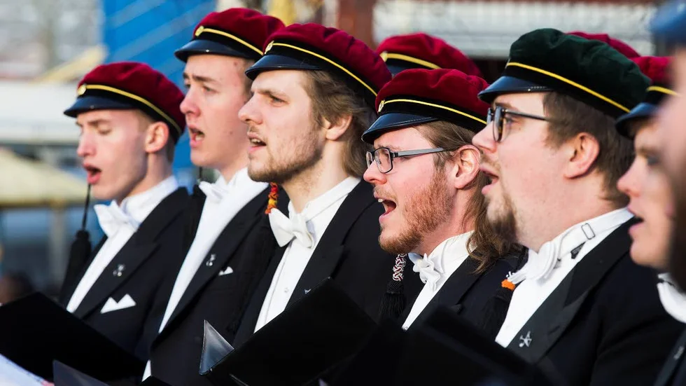 Lugnt firande. Snapsakademien sjöng upp sig inför lördagens jubileumskonsert.