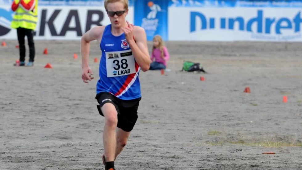 Premiärseger. 17-årige Edvin Murto, OK Sarven, segrade i Niiliterrängens 30-kilometerslopp. Bilden är tagen på Dundret Extreme Running i höstas där han blev tvåa.