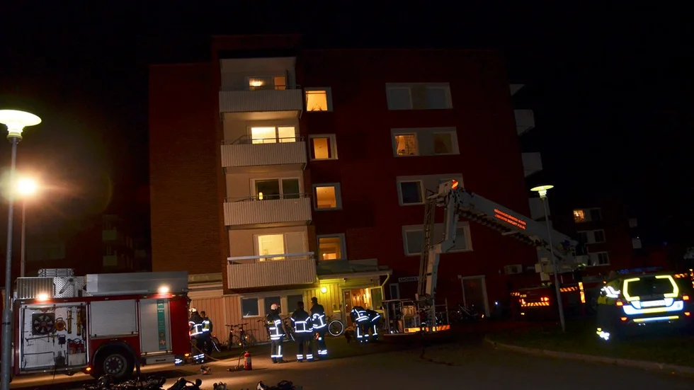 MORDBRAND. Polisen utreder branden som en misstänkt mordbrand.