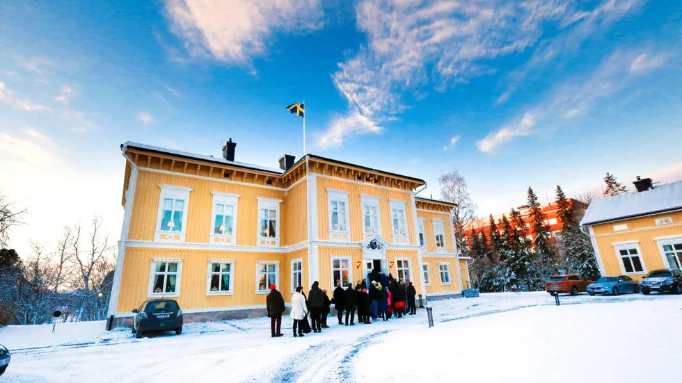 Så här såg det ut i Luleå på söndagen.