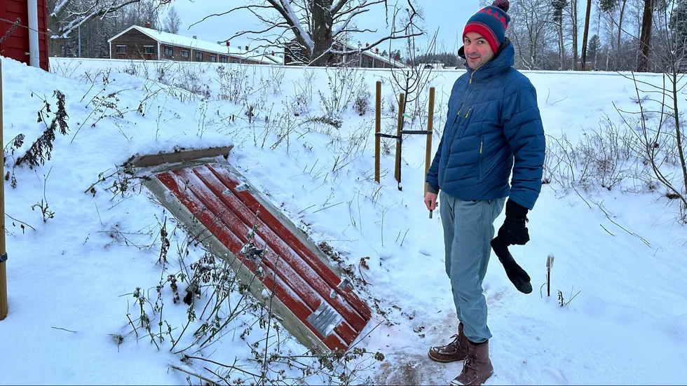 "Den sparar el och gör att jag kan lagra mat som jag annars inte hade kunnat ta hand om. Dessutom sköter jordkällaren sig själv", säger Gustav Öhman. 