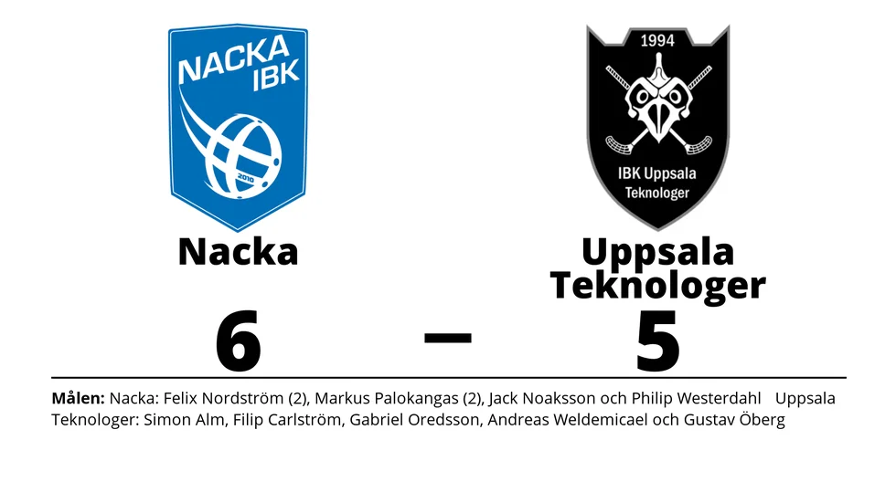 Nacka IBK vann mot IBK Uppsala Teknologer
