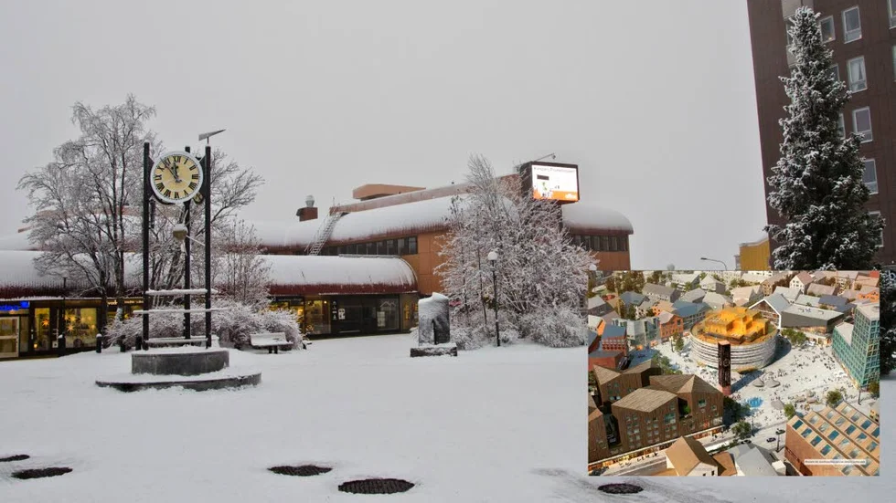torget. Kupoltorget i Kiruna ska bytas ut mot ett ordentligt stadstorg i nya centrumkärnan. Kanske kan de se ut som förslaget som visas på den infällda bilden.