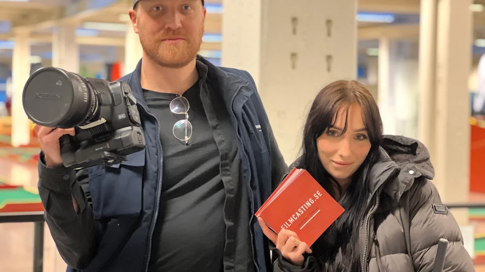 Simon Borka Otterstål och Johanna Holmqvist från företaget Filmcasting.se sköter castingprocessen.