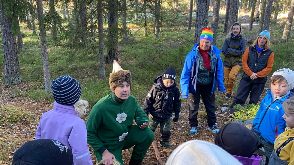 Flera goda tips och råd fick barnen av Skogsmulle som kom på besök i söndags.