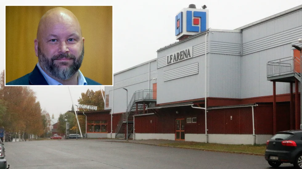 Först gjorde trafik- och parkeringssituationen att ishallsprojektet på LF Arena försenades. Nu är det för dyrt för att rymmas i kommande budget. Infälld: kommunalrådet Patric Lundström.