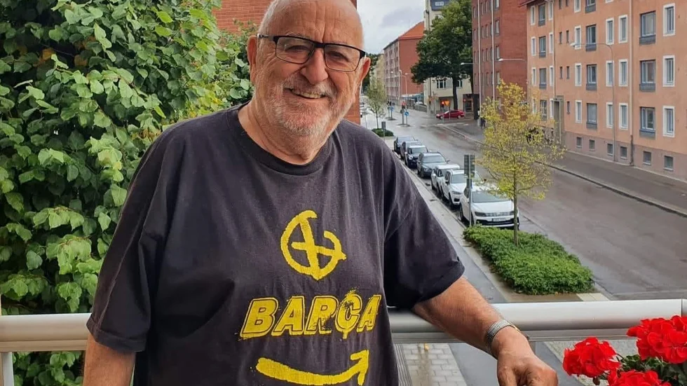 Magin på sin balkong i Luthagen.