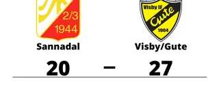 Seger för Visby/Gute borta mot Sannadal