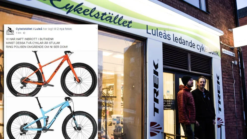 Butiken Cykelstället utsattes för inbrott tidigt på torsdagsmorgonen.