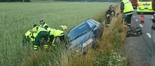Bil voltade vid Bäckeby