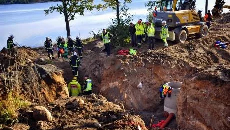Djup förstämning rådde på arbetsplatsen vid Gertrudsvik efter olyckan. Arkivfoto: Anders Steiner