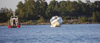 Motorbåt på grund