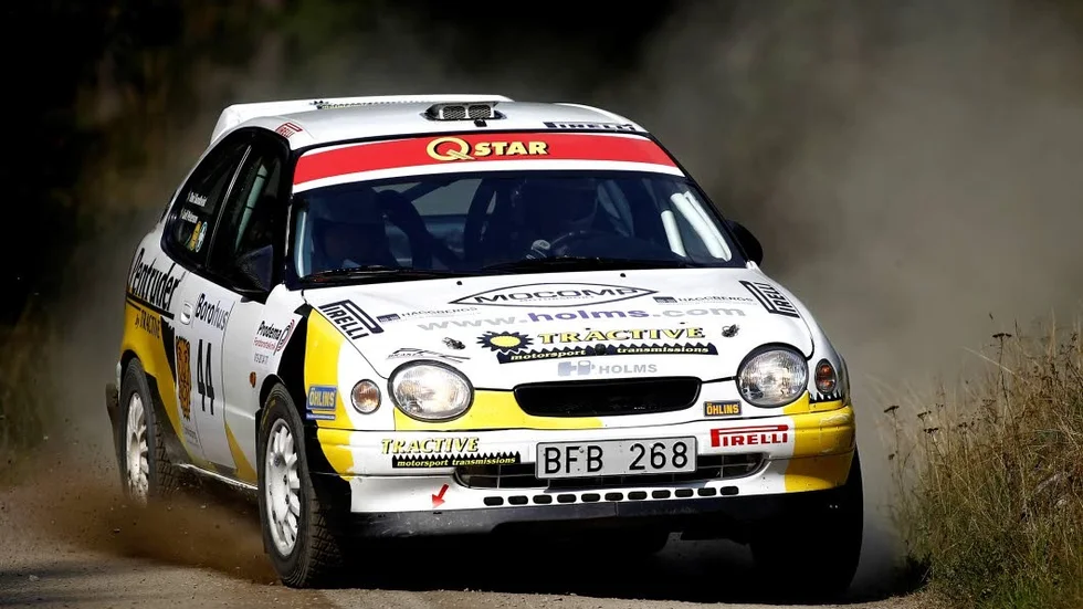 Motalaföraren Daniel Damberg kom fyra i Svenska rallycupen i Karlstad. Här en bild på Toni Sundkvists ekipage från ett rally i fjol.