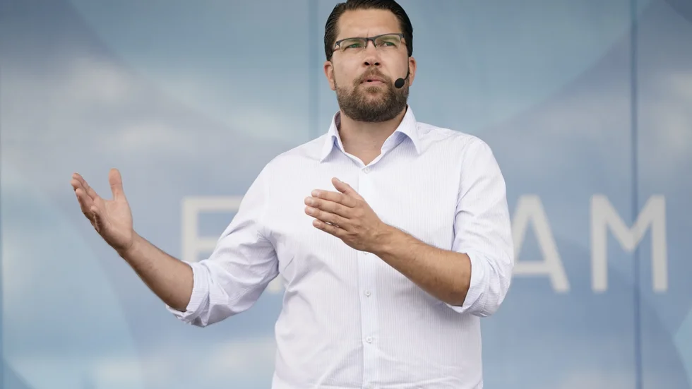 Jimmie Åkesson, partiledare i Sverigedemokraterna, talade på fredagen vid Frihamnsdagarna i Göteborg.