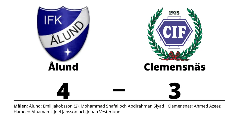 IFK Ålund vann mot Clemensnäs IF