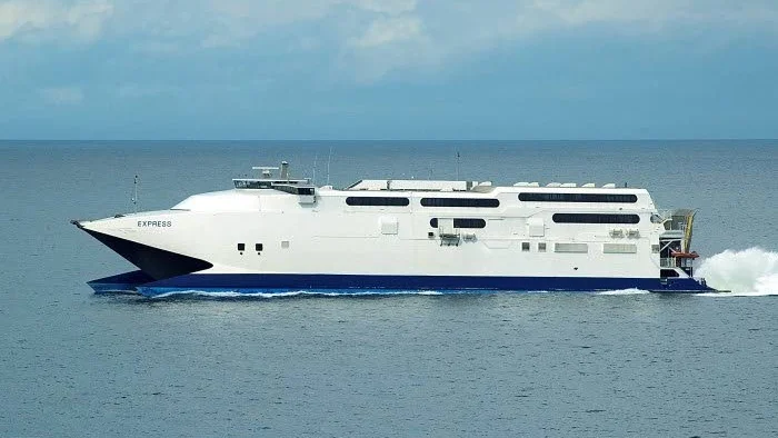 Båten. Här är fartyget som ska köra till Gotland. Restiden från Västervik blir drygt två timmar och från Nynäshamn tre timmar.
