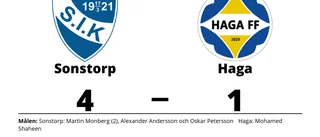 Sonstorp bröt tunga sviten mot Haga